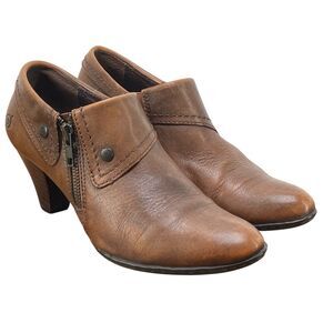 Born Shoes Booties Women's Size EU 38 US‎ 7 Brown Leather